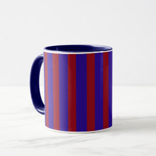 Mug rayé rouge et bleu