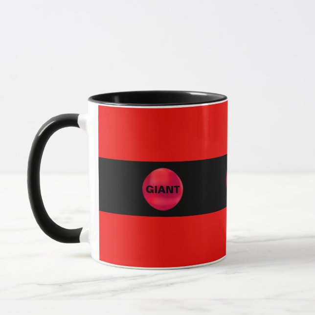 Mug Rayé rouge et noir (Gauche)