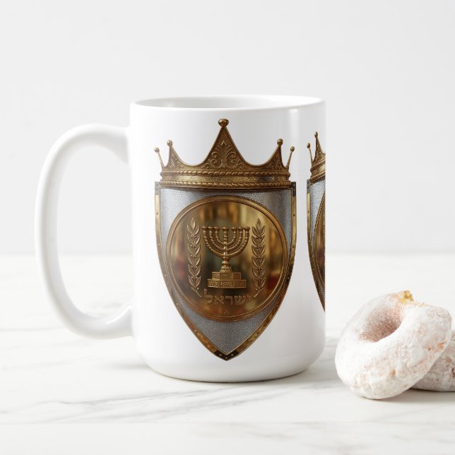 Mug Rayel Hébreu Suiveur de Crête Dorée  (Avec donut)