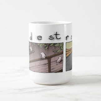 Mug Rayon dans la fenêtre de cabane dans un arbre