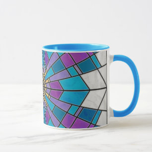 Mug Rayon en verre de teint bleu et violet