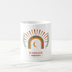 Mug Rayonner de positivité Boho Céleste Soleil Lune Bo