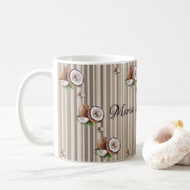 Mug rayure amande (Avec donut)