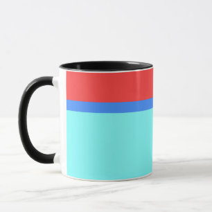 MUG RAYURE BLEUE AQUA ROUGE