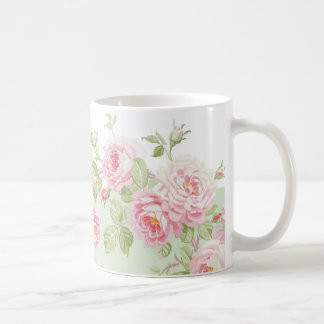 Mug Rayure de basilic de roses d'été de jour de mai