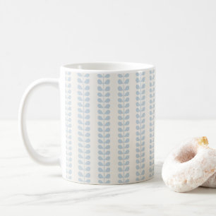 Mug Rayure de feuille bleu clair