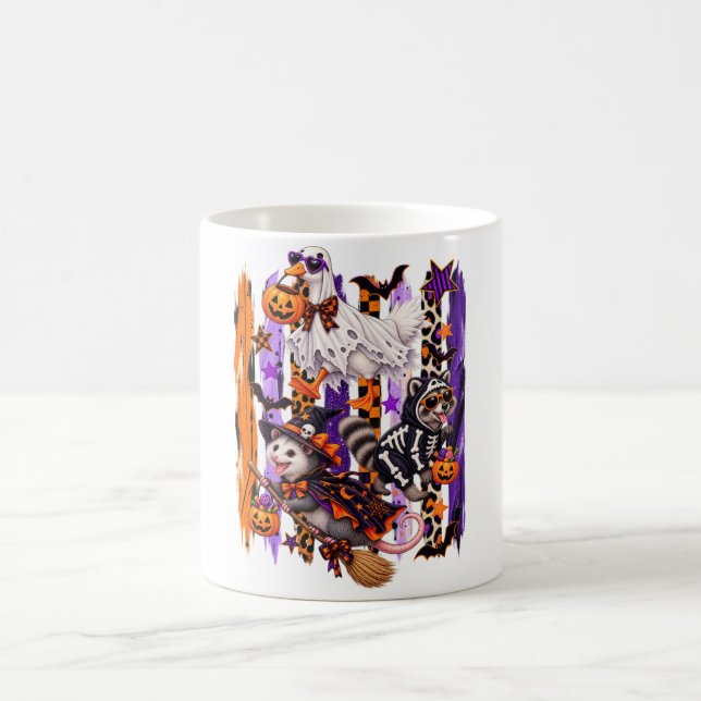 Mug Rayure de la saison effrayante Halloween Oie Raton (Centre)