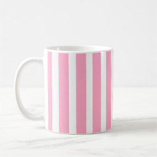Mug Rayure verticale rose et blanc
