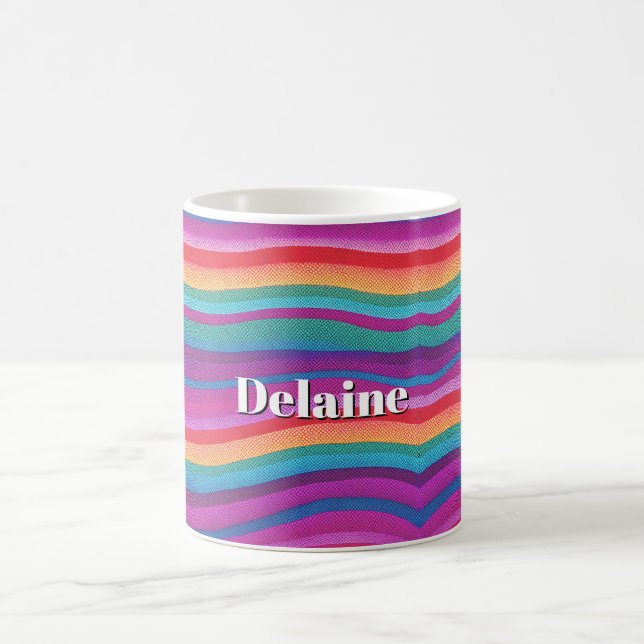Mug Rayures arc-en-ciel horizontales (Centre)