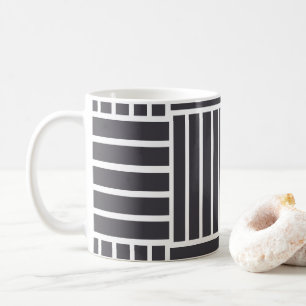 Mug Rayures blanches horizontales verticales grises