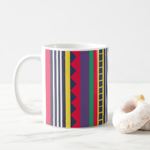 Mug Rayures Colorées des Années Quatre-Vingt