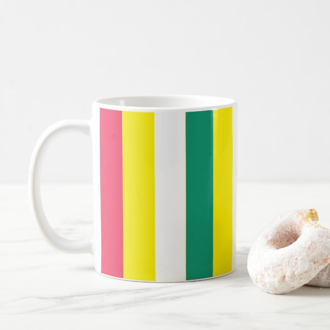 Mug Rayures colorées d'été      (Avec donut)