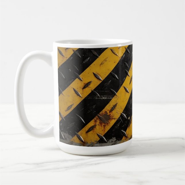 Mug rayures d'avertissement industriel (Gauche)