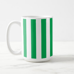 Mug Rayures de cabane vertes et blanches 