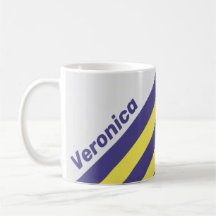 Mug Rayures de citron électrique rétro au raisin avec