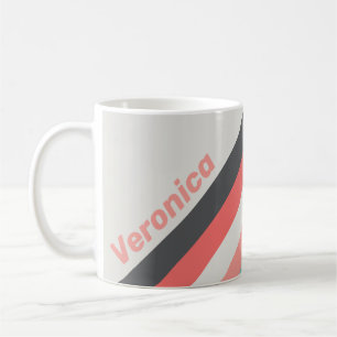 Mug Rayures de corail décolorées par le soleil avec no