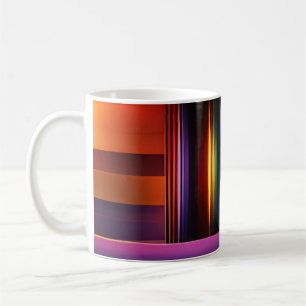 Mug Rayures de coucher de soleil néon