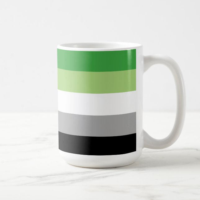 Mug Rayures de fierté aromantique (Droite)