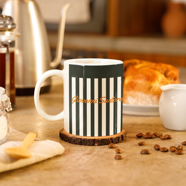 Mug Rayures de la Marine | Le Monogramme du Gentleman  (Créateur téléchargé)