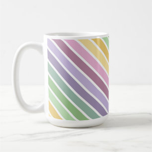 MUG RAYURES DE PÂQUES JAUNE VERT ROSE VIOLET