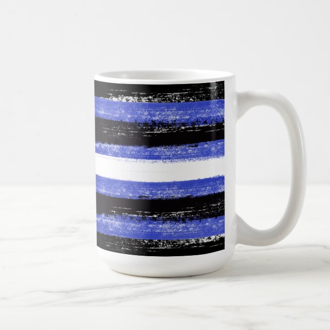 Mug Rayures de peinture de la fierté en cuir (Droite)