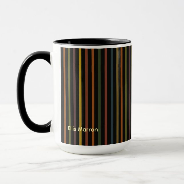 Mug Rayures de ruban ternes (Gauche)