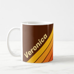 Mug Rayures de Style Vintage avec Nom