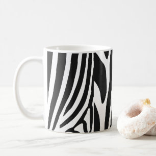 Mug Rayures de zèbre noir et blanc