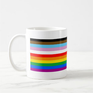 Mug Rayures du drapeau de progrès LGBTQ+