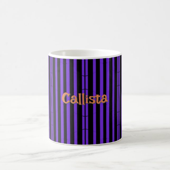 Mug Rayures gothiques violettes et noires (Centre)