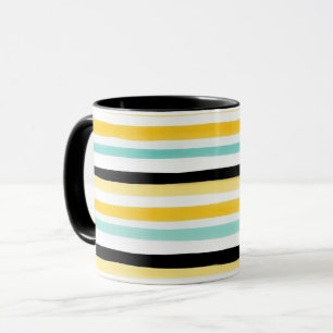 Mug Rayures horizontales multicolores peintes à la mai