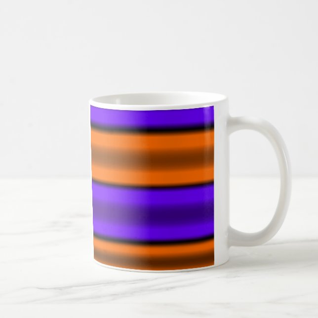 Mug Rayures horizontales oranges et pourpres (Droite)