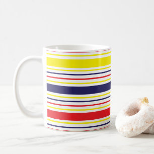 Mug Rayures Jaune Bleu Rouge