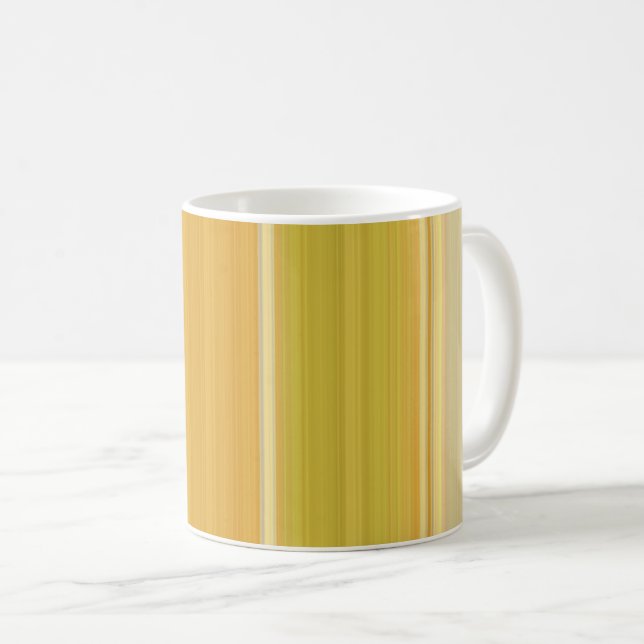 Mug Rayures Jaune Ensoleillé (Devant droit)
