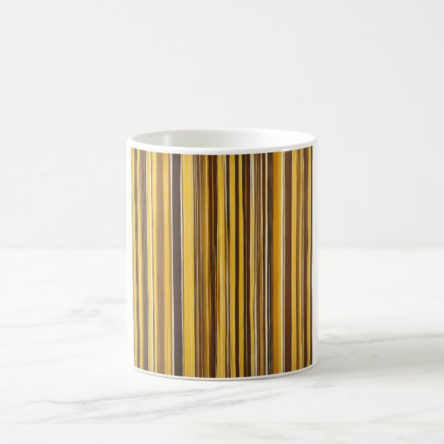 Mug Rayures jaunes, ocre, marron (Centre)