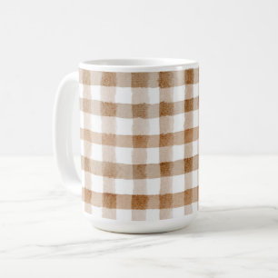 Mug Rayures Marron Crème Carreaux Tannés