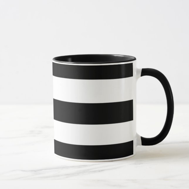 Mug Rayures noires et blanches (Droite)