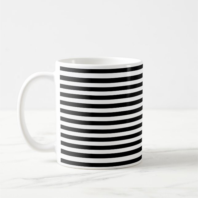 Mug Rayures noires nautiques (Gauche)