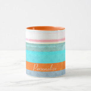 Mug Rayures personnalisées délavées et patinées