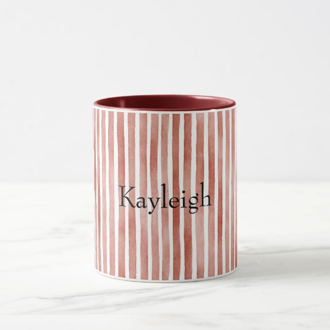 Mug Rayures rouges et blanches de Noël (Centre)