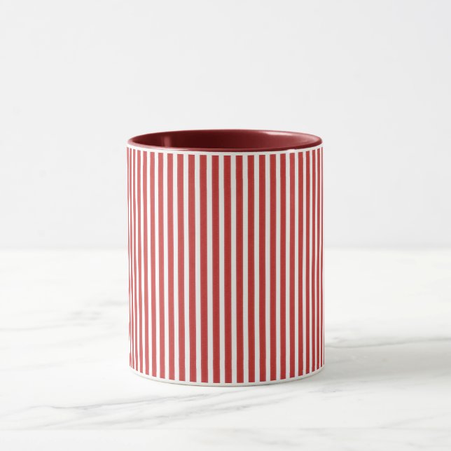 Mug Rayures Rouges et Blanches de Noël (Centre)