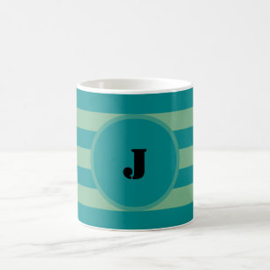 Mug Rayures vert foncé et vert clair