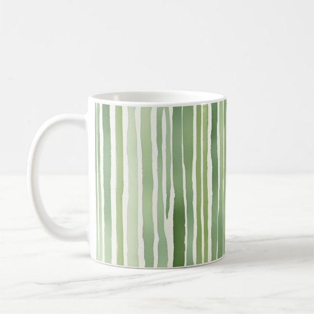 Mug Rayures Vertes  (Gauche)