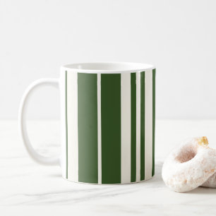 Mug Rayures Vertes et Blanches Côtière Bord de Mer