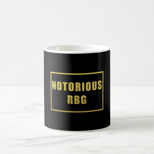 Mug RBG - Hommage Féministe Noir & Or (Centre)