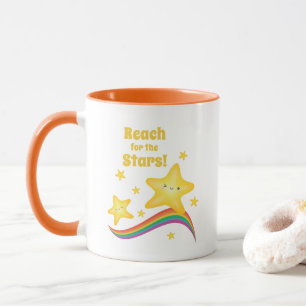 Mug Reach For The Stars and Rainbow Motivational
