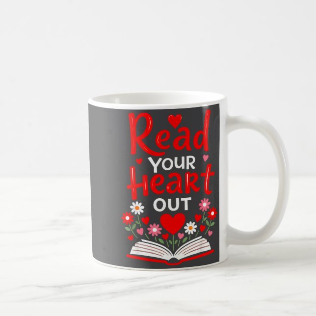 Mug Read Your Heart Valentine Reading Book Girls Flowe (Droite)
