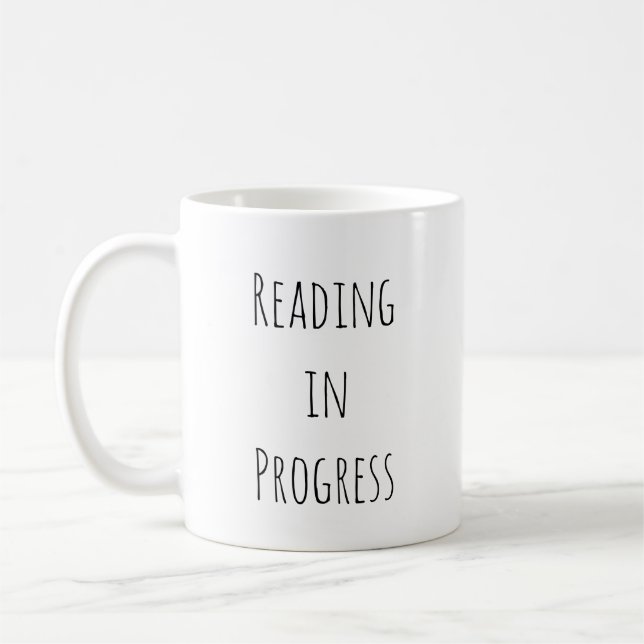 Mug Reading in Progress Minimalist Book Lover  (Gauche)