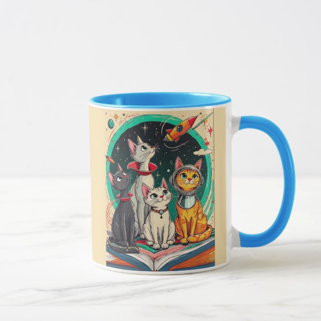 Mug Reading Opens a Gateway to Cosmic Cat Adventures (Droite)