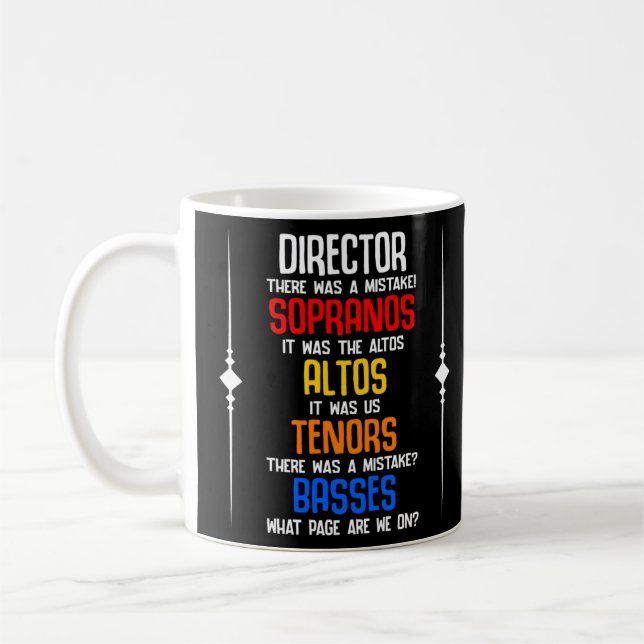 Mug Réalisateur Sopranos Alto Tenor Basses Choir te (Gauche)